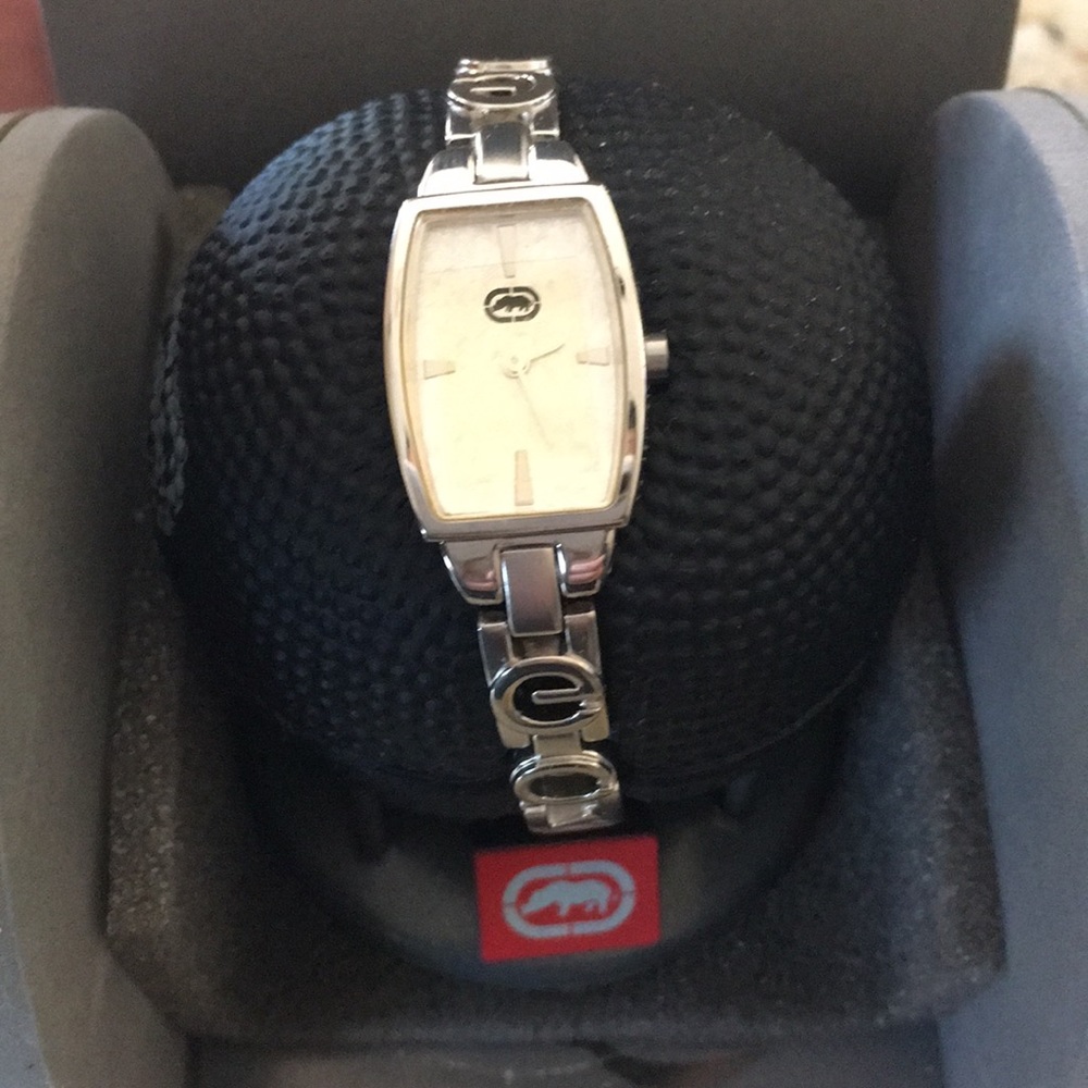 marc ecko chronicles silver women’s watch